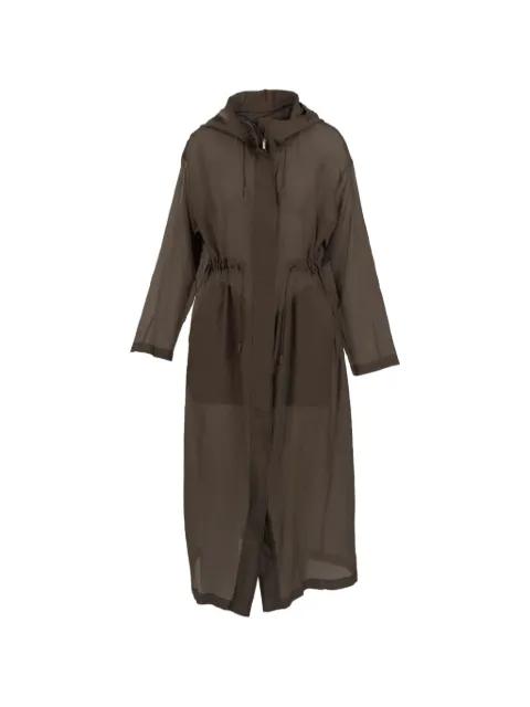 sheer drawstring coat by MARELLA