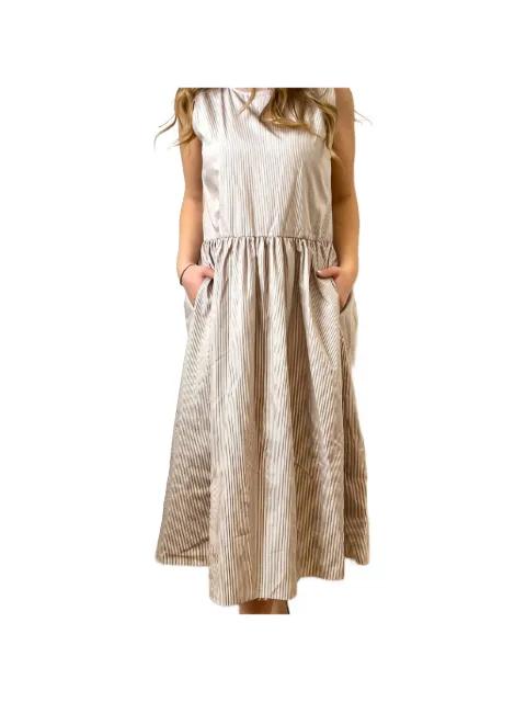 striped sleeveless midi dress by MARELLA