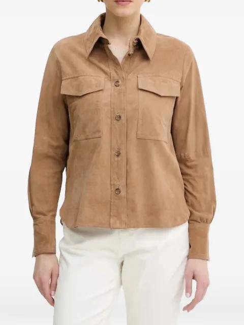 suede button-up jacket by MARELLA