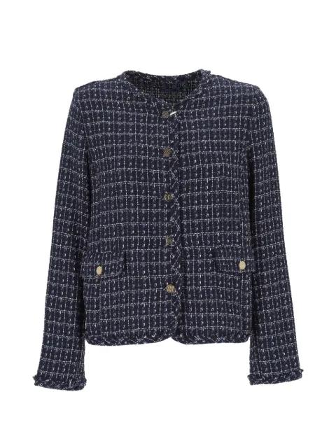 woven-texture jacket by MARELLA