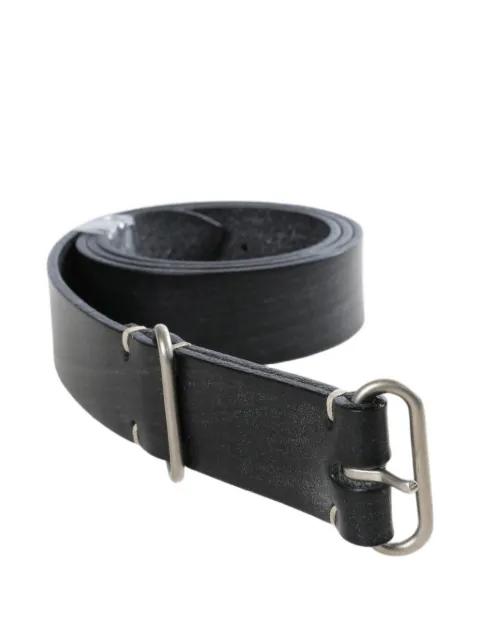 Minimal buckle-fastening leather belt by MARGARET HOWELL