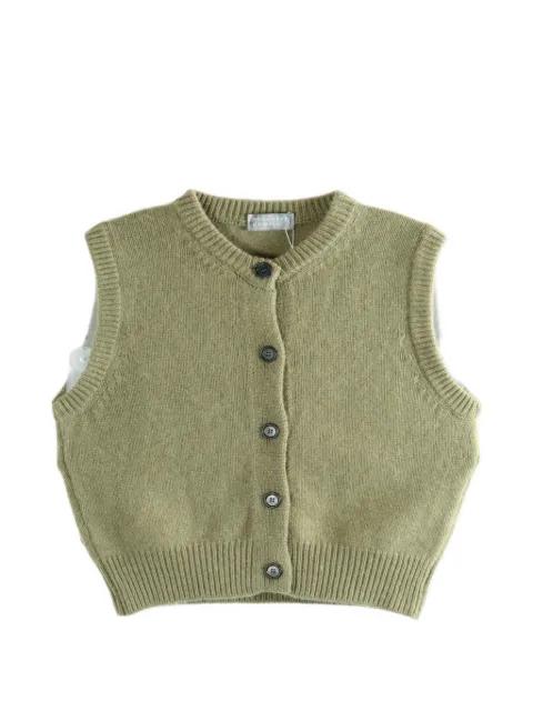 button-up knitted vest by MARGARET HOWELL