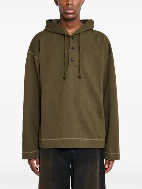 buttoned hoodie by MARGARET HOWELL