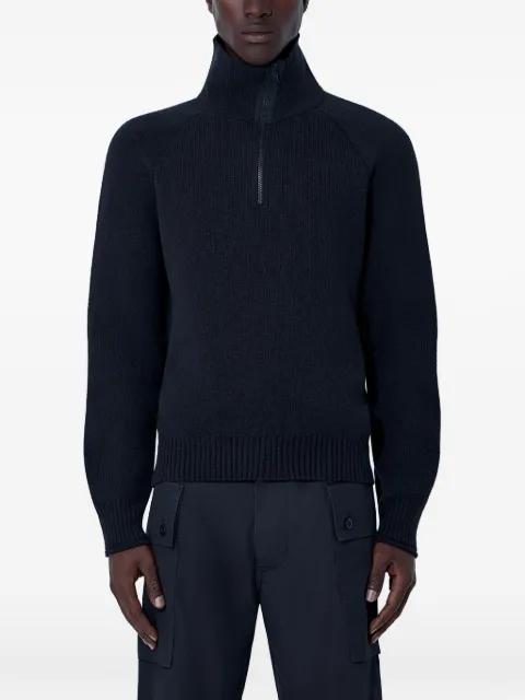 high-neck quarter-zip sweater by MARGARET HOWELL