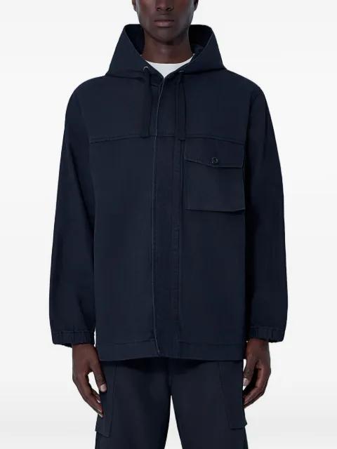 hoodied flap-pocket jacket by MARGARET HOWELL