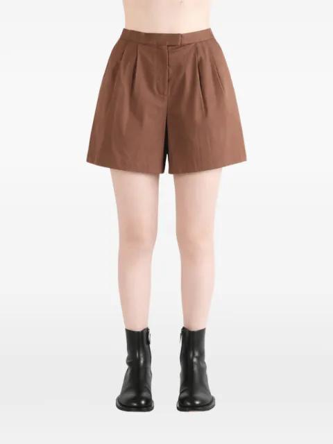 pleated silk shorts by MARGARET HOWELL