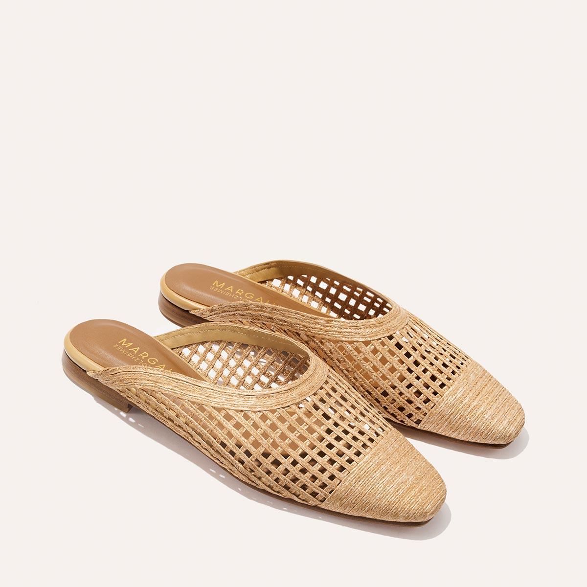 Julia Berolzheimer x Margaux: The Clara - Natural Grid Raffia by MARGAUX