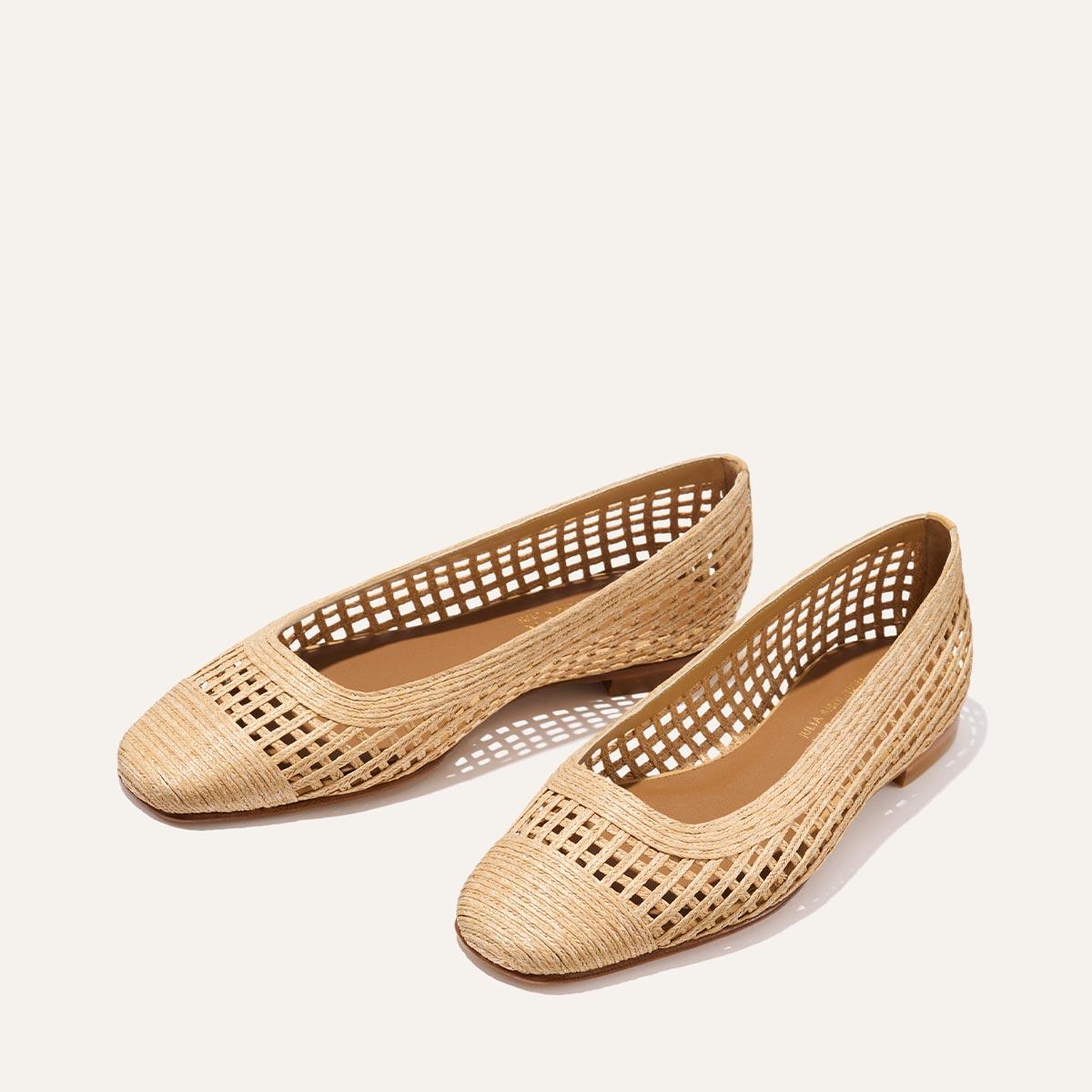 Julia Berolzheimer x Margaux: The Fonteyn - Natural Grid Raffia by MARGAUX