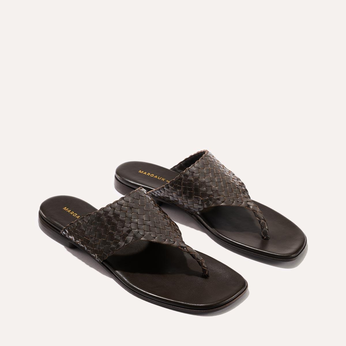Margaux Deia Sandal Espresso Woven Leather by MARGAUX