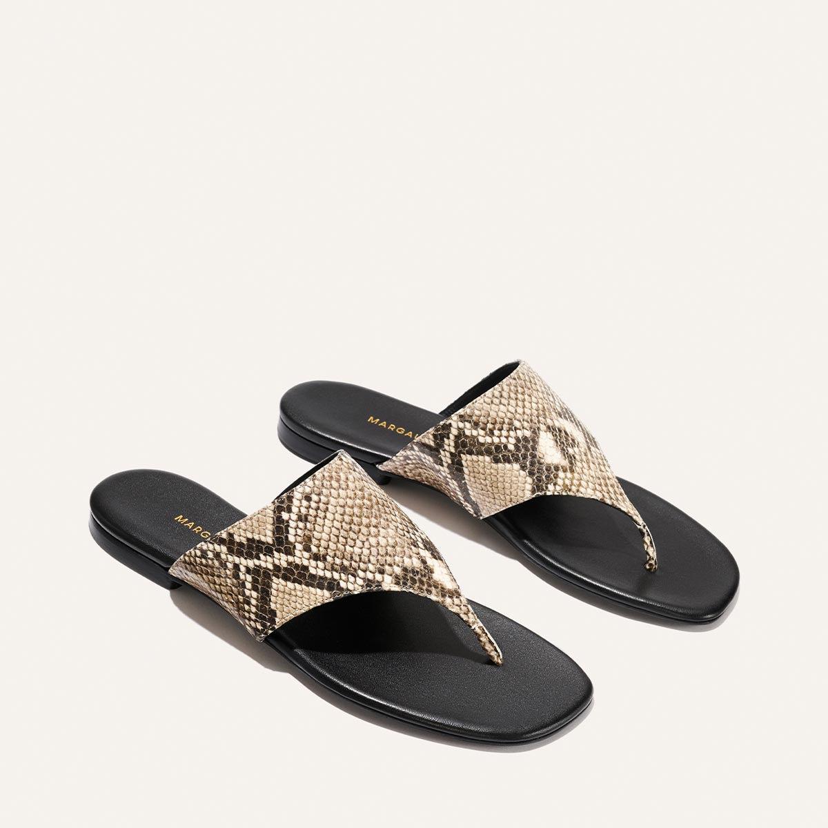 Margaux Deia Sandal Natural Python Embossed by MARGAUX
