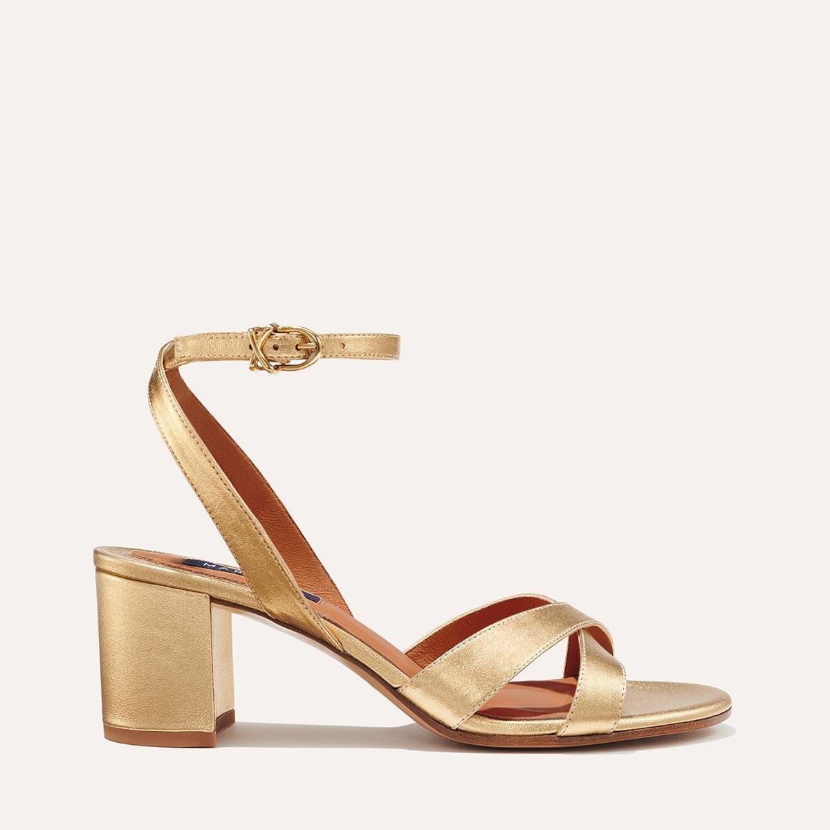 The City Sandal - Gold Nappa by MARGAUX