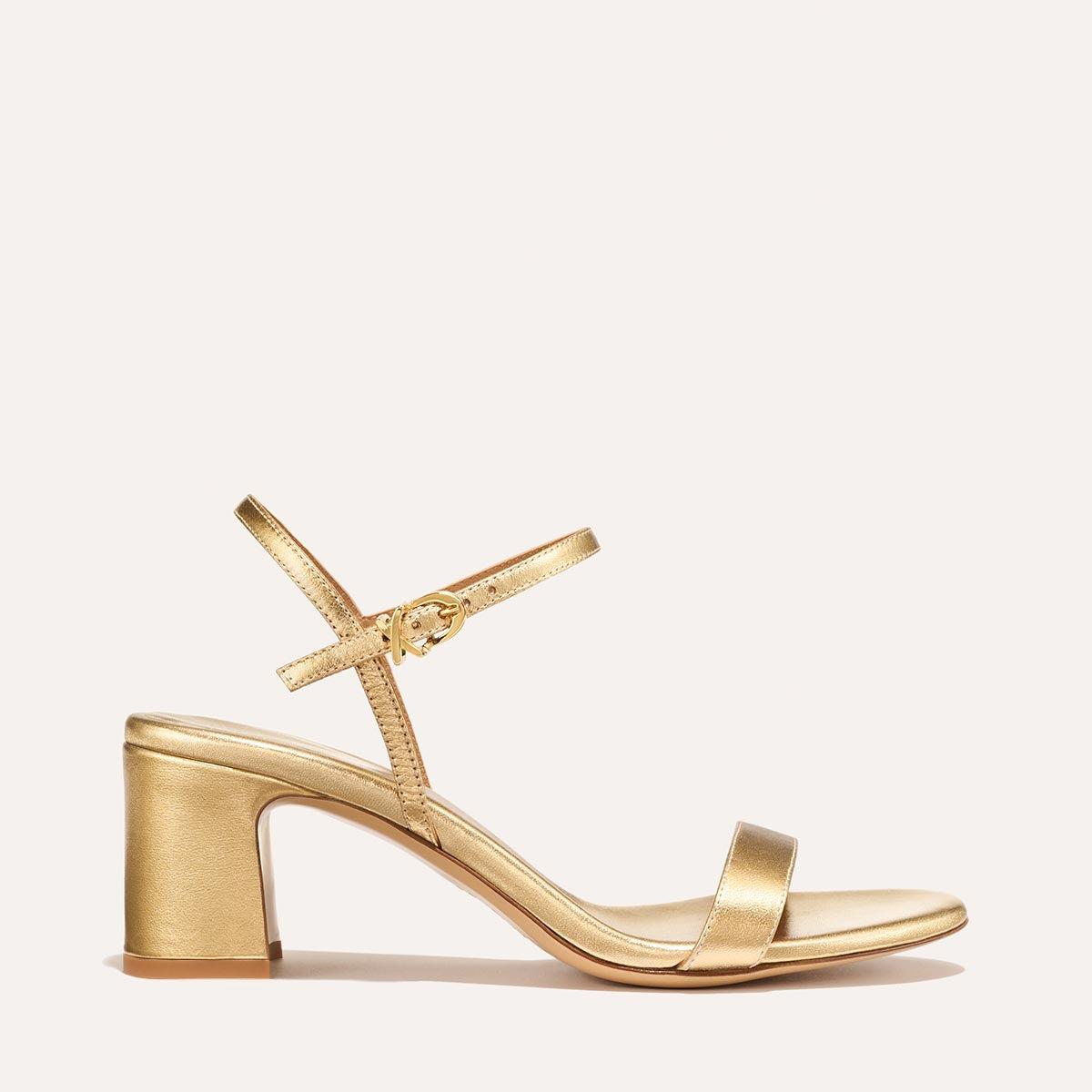 The Cleo Sandal - Gold Nappa by MARGAUX