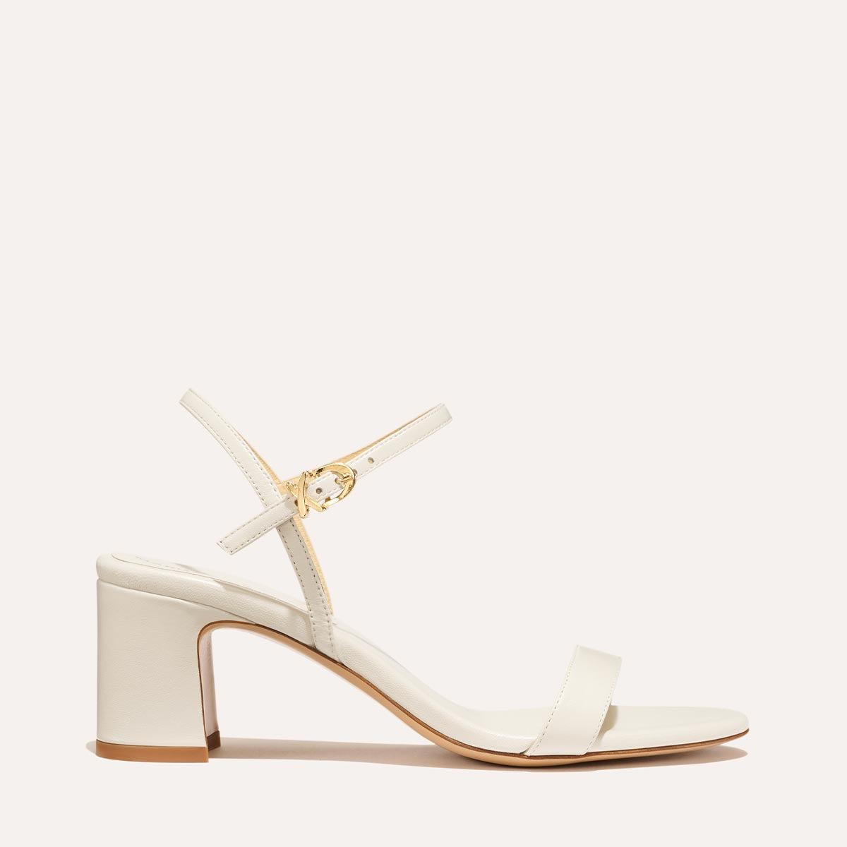 The Cleo Sandal - Ivory Nappa by MARGAUX