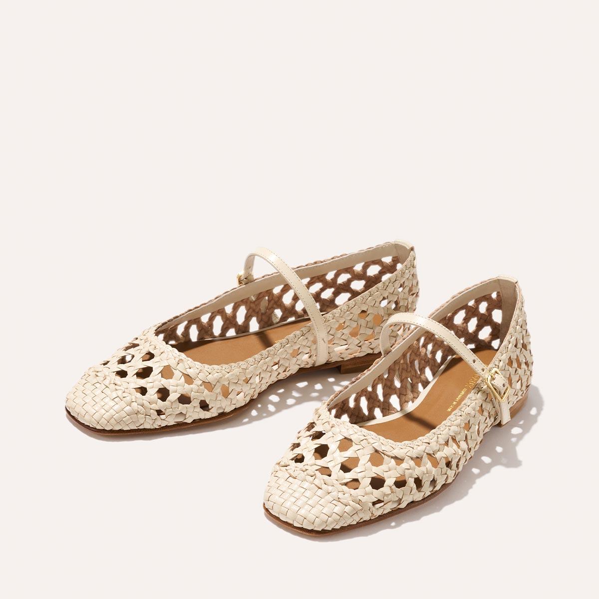 The Fonteyn Jane - Ecru Woven Leather by MARGAUX