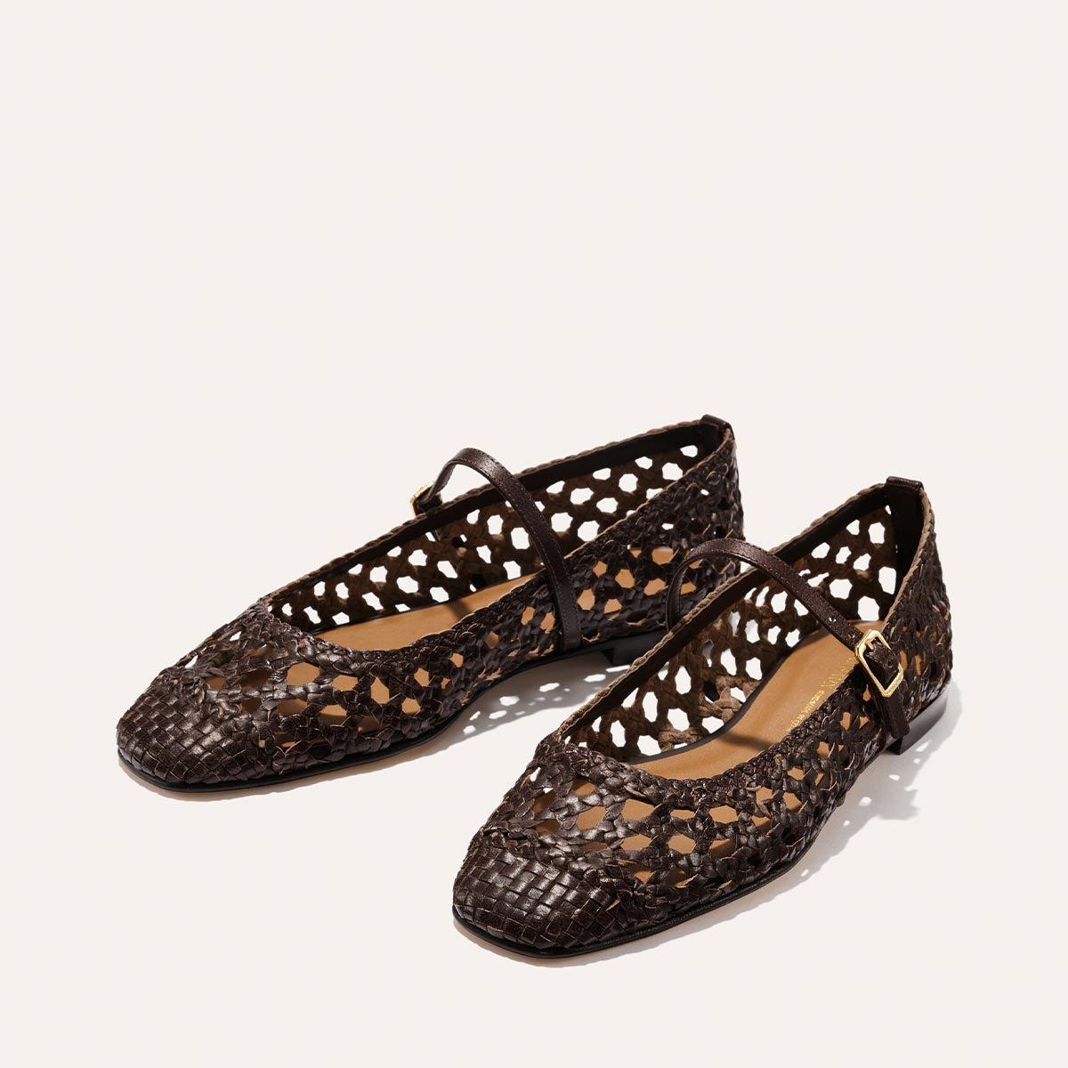 The Fonteyn Jane - Espresso Woven Leather by MARGAUX