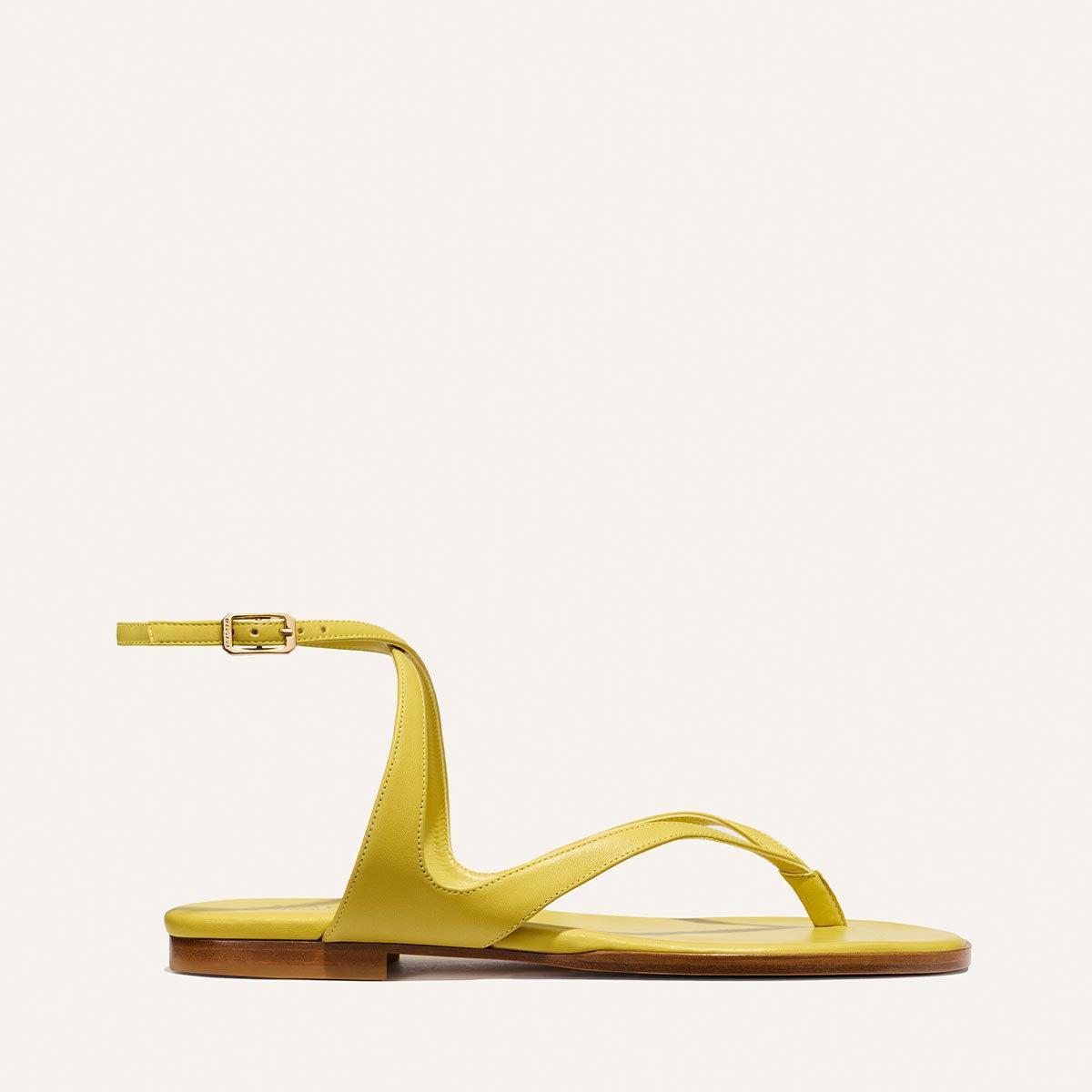 The Palermo Sandal - Chartreuse Nappa by MARGAUX