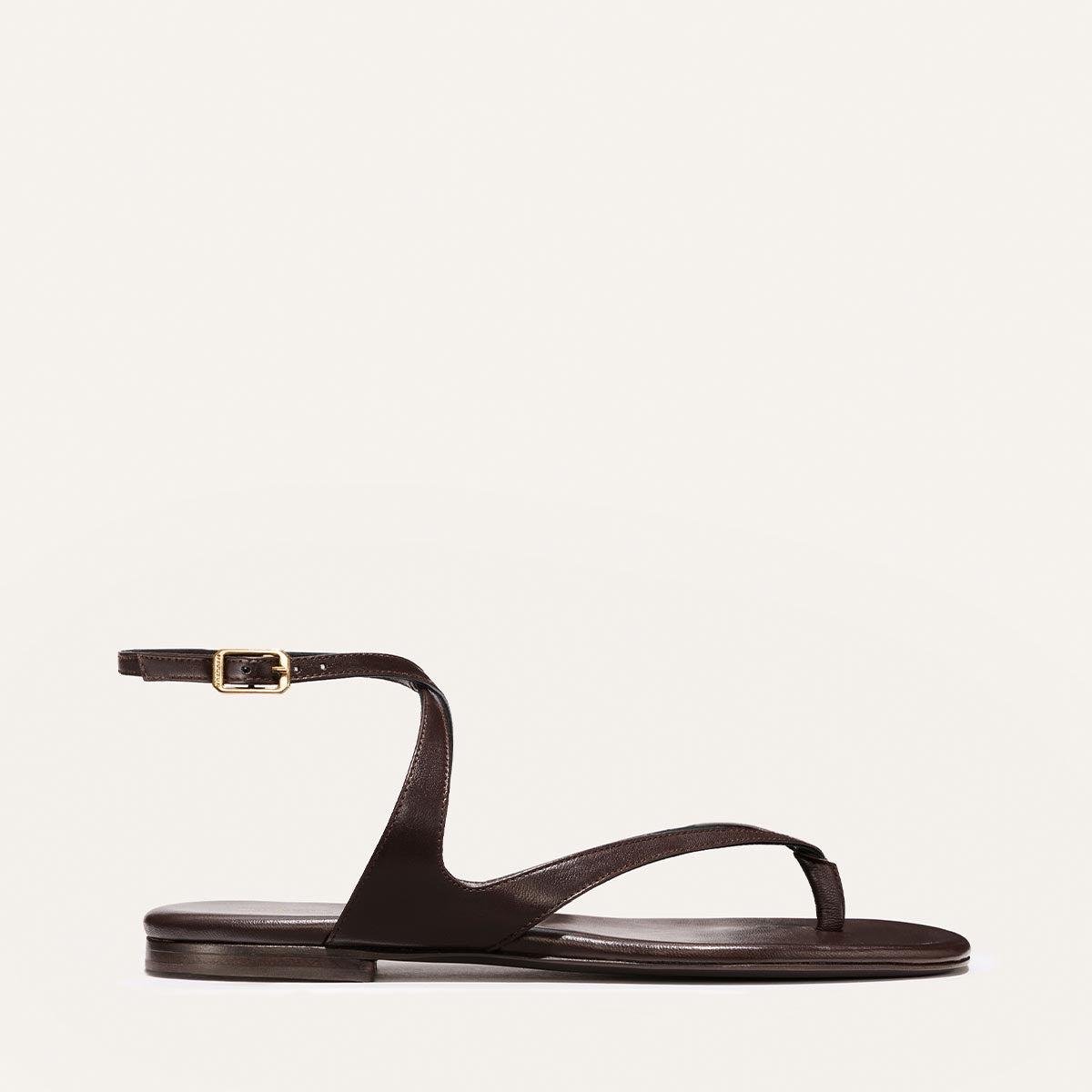 The Palermo Sandal - Espresso Nappa by MARGAUX