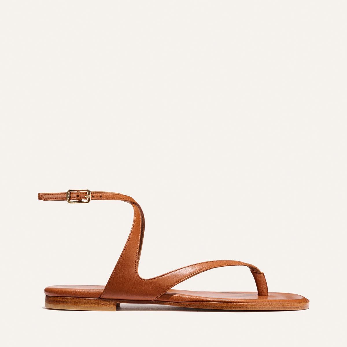 The Palermo Sandal - Saddle Nappa by MARGAUX