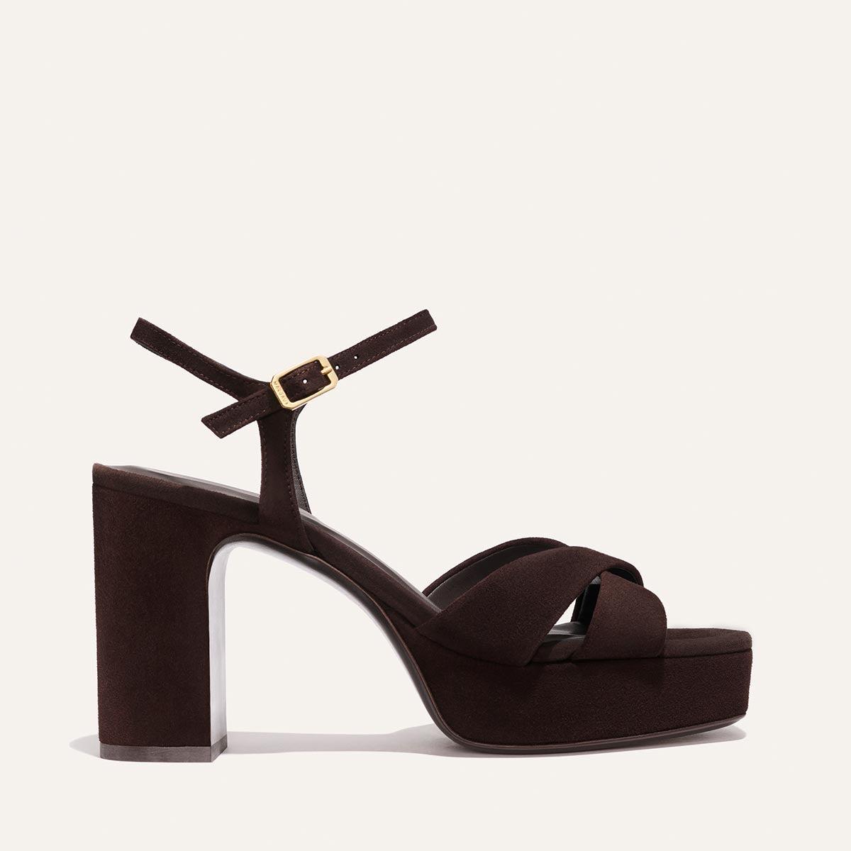 The Paloma Platform - Espresso Suede by MARGAUX