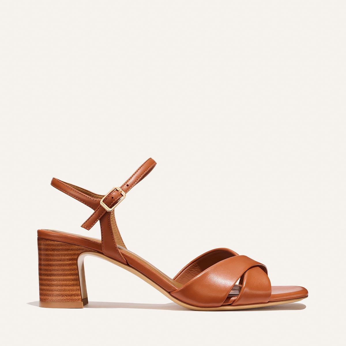 The Paloma Sandal - Saddle Nappa by MARGAUX