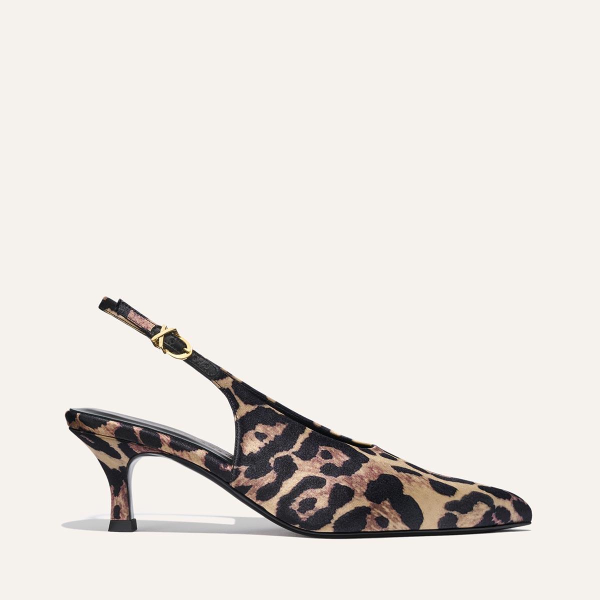 The Prado Sling - Leopard Satin by undefined