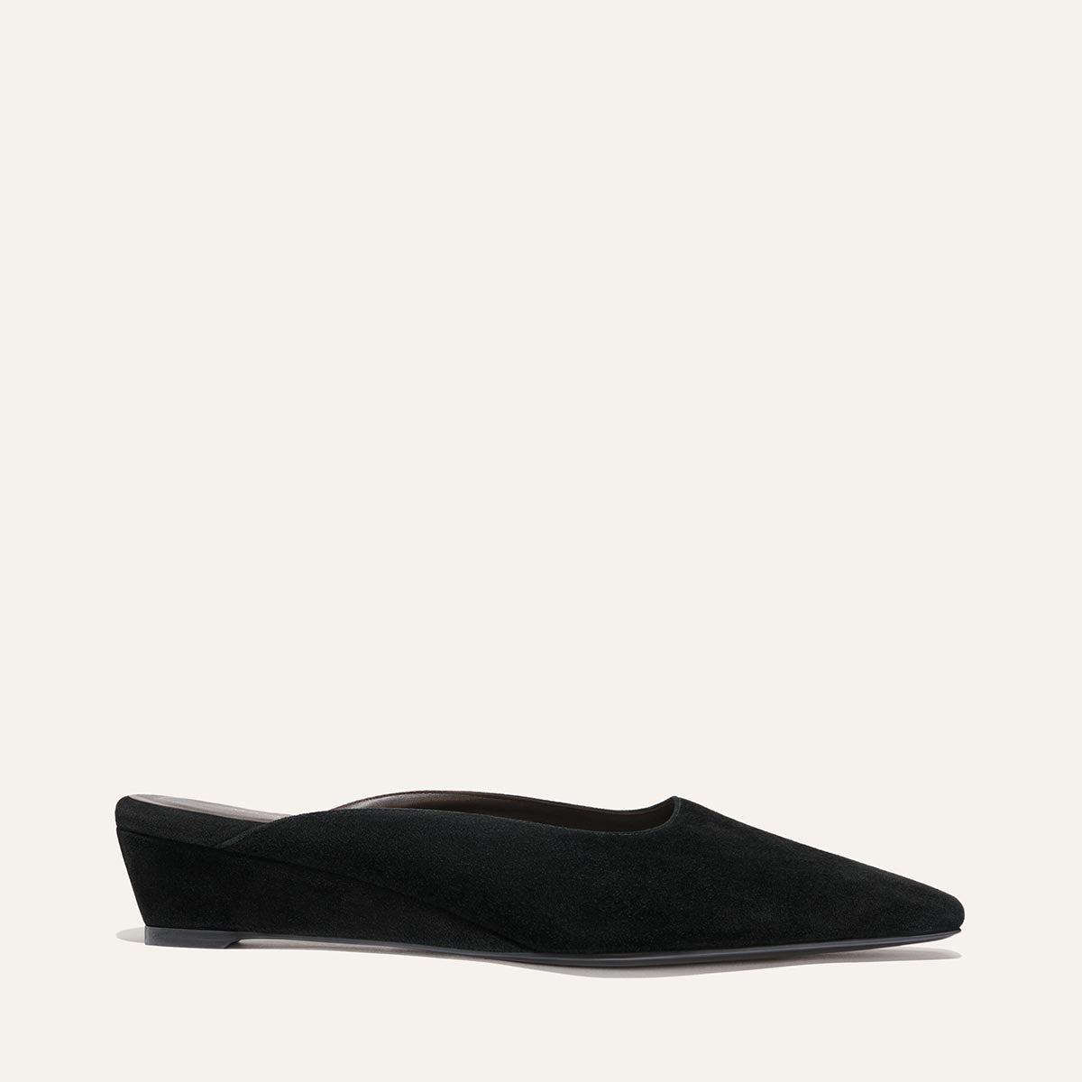 The Vesper Mule - Black Suede by MARGAUX
