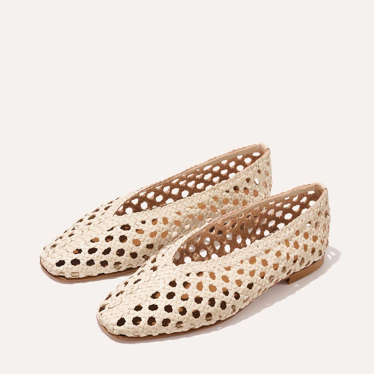 The Woven Paz - Ecru Woven Leather by MARGAUX