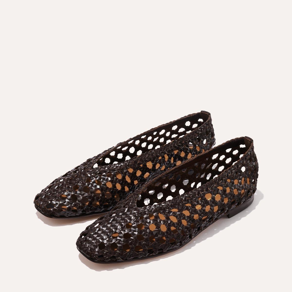 The Woven Paz - Espresso Woven Leather by MARGAUX