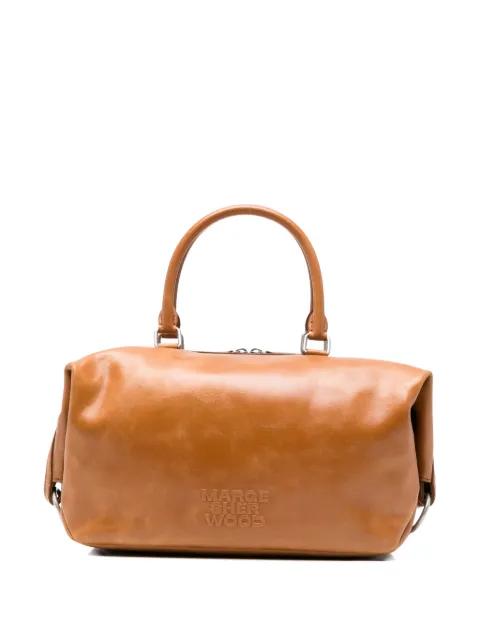 logo-embossed leather tote bag by MARGE SHERWOOD