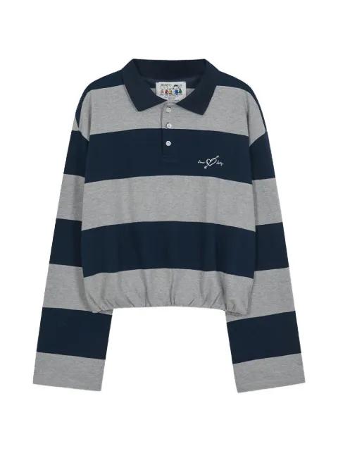 striped embroidered top by MARGE SHERWOOD