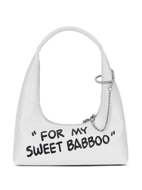 x Peanuts cracked leather shoulder bag by MARGE SHERWOOD