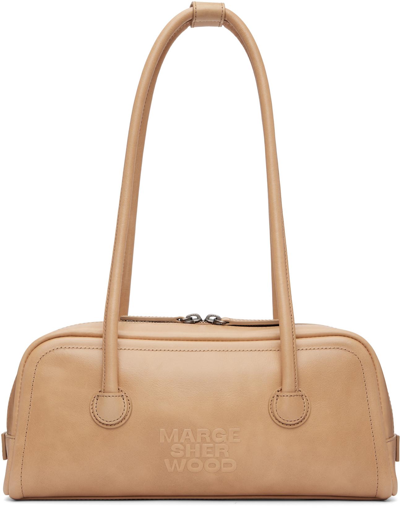 Beige Soft Boston EW Bag by MARGESHERWOOD