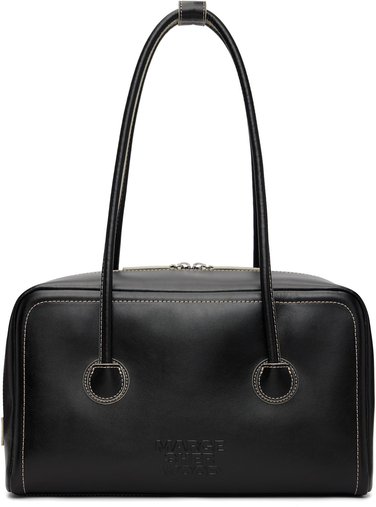 Black Soft Boston Bag by MARGESHERWOOD