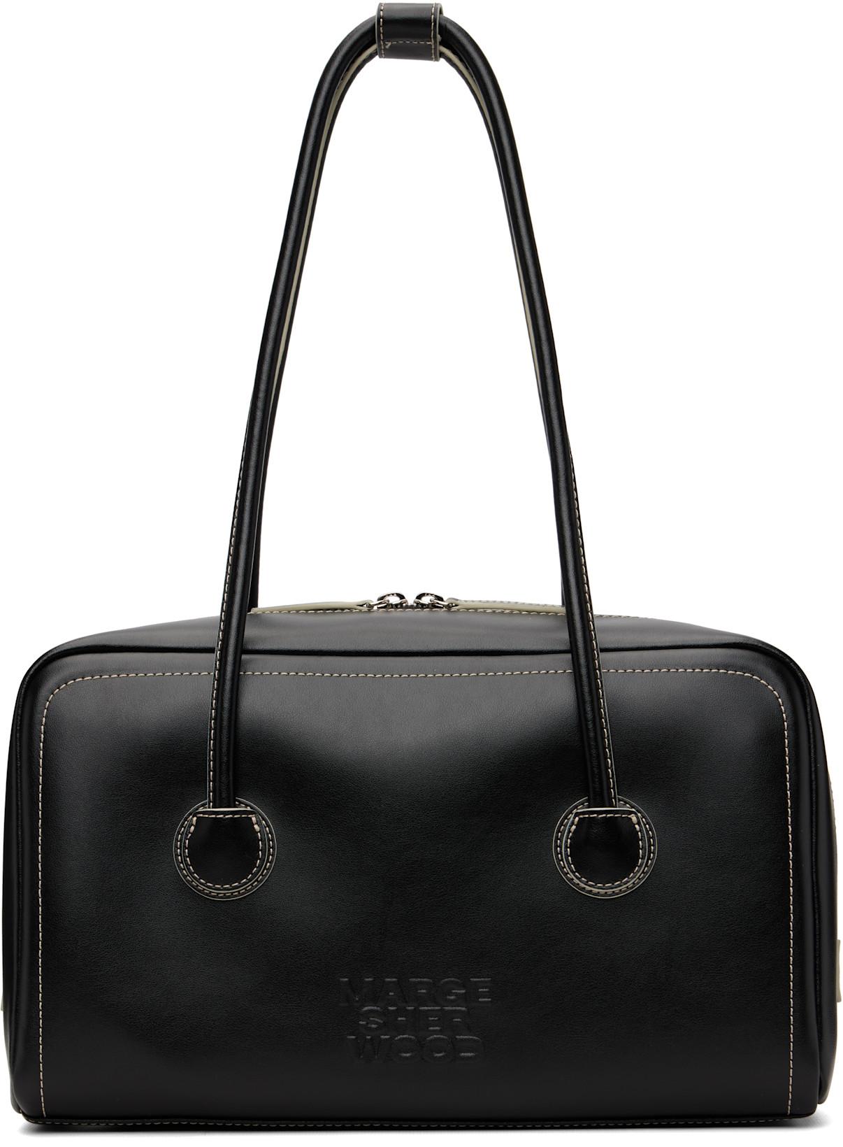 Black Soft Boston Bag by MARGESHERWOOD