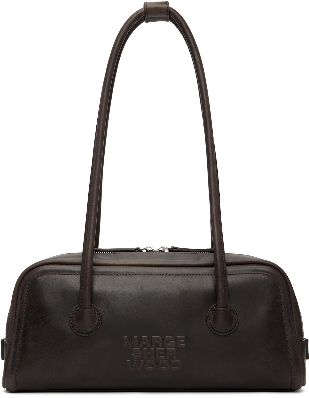 Brown Soft Boston EW Bag by MARGESHERWOOD