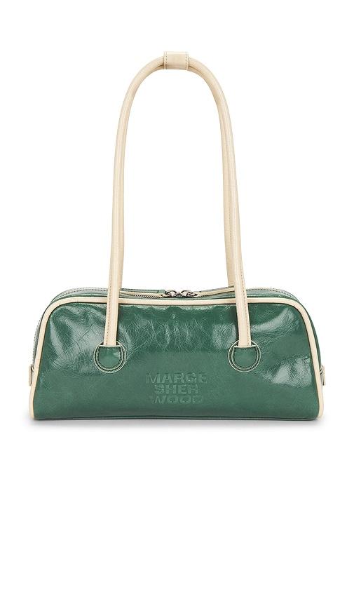 MARGESHERWOOD Soft Boston Bag in Green by MARGESHERWOOD