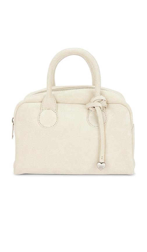 MARGESHERWOOD Soft Bowling Top Handle Bag in Cream by MARGESHERWOOD