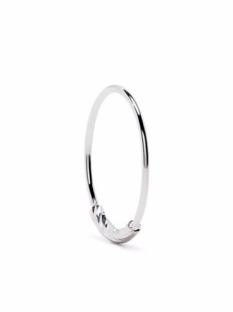 14kt white gold Nancy 14 single hoop by MARIA BLACK