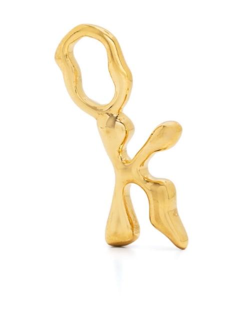 Fluent Letter K plated charm by MARIA BLACK