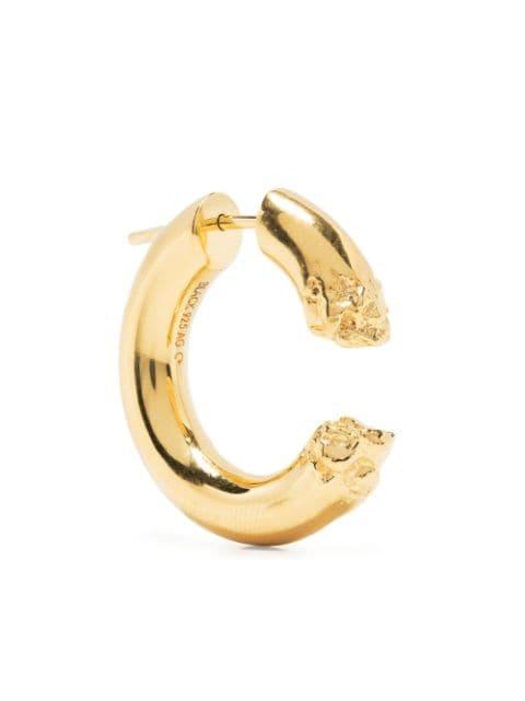 Terra 24 textured hoop earring by MARIA BLACK