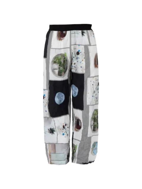 artist-print cotton trousers by MARIA CALDERARA