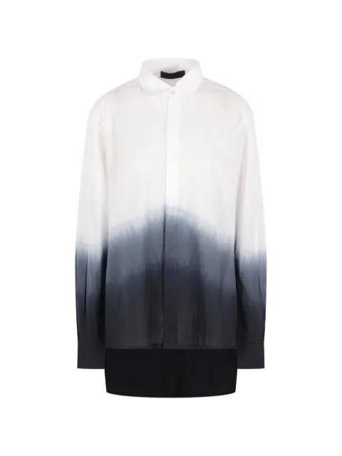 ombré-effect cotton shirt by MARIA CALDERARA