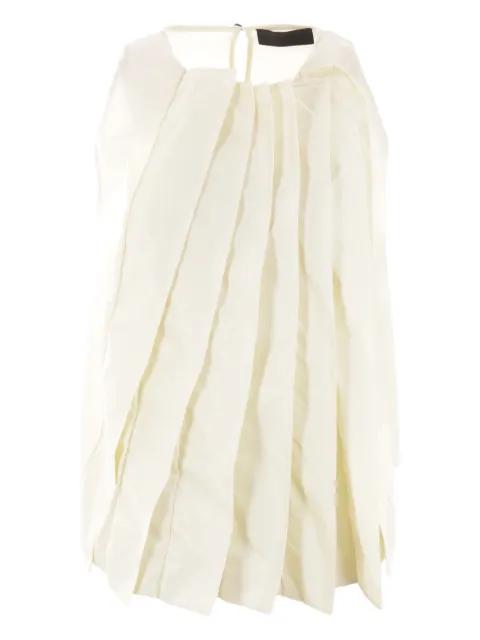 pleated crew-neck top by MARIA CALDERARA
