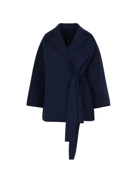 tie-fastening jacket by MARIA CALDERARA