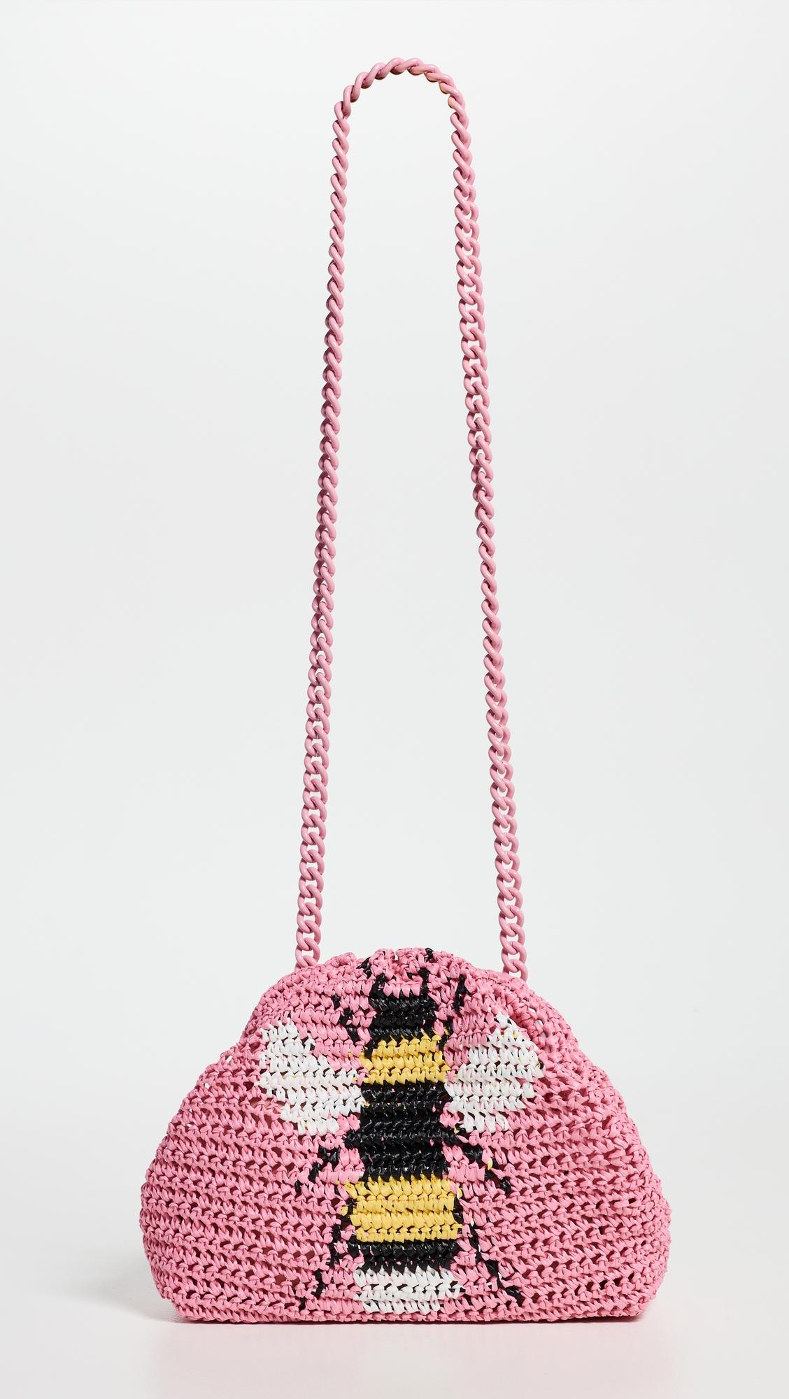 Bee Mini Game Crochet Bag by MARIA LA ROSA