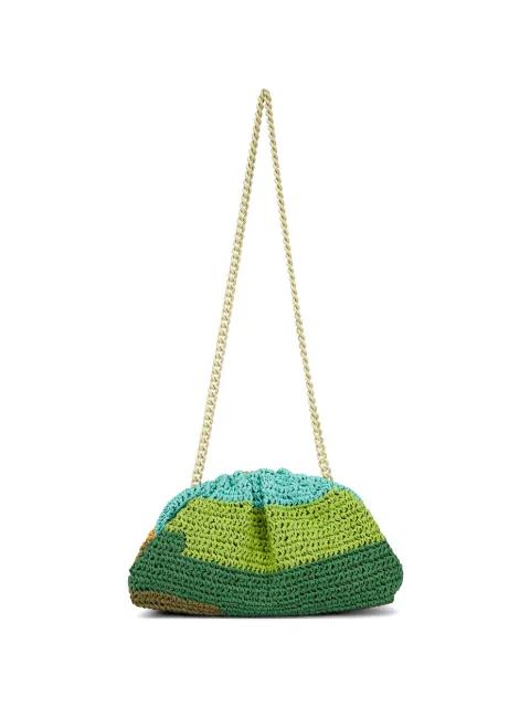 Layers Game Crochet chain clutch bag by MARIA LA ROSA