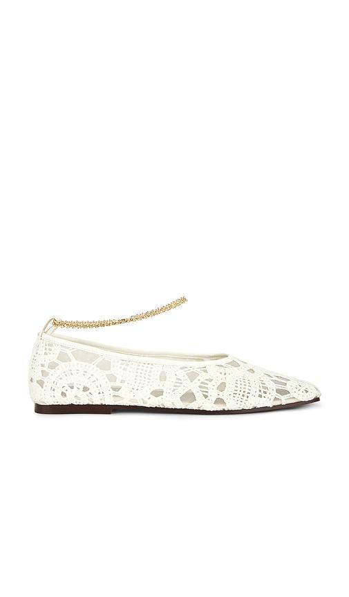 Maria Luca Augusta Ballet Flat in White by MARIA LUCA