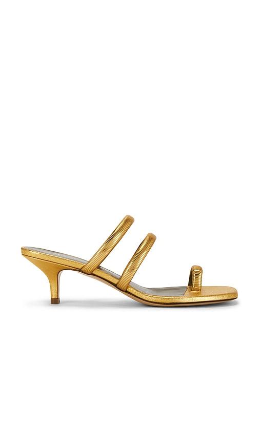 Maria Luca Modia Sandal in Metallic Gold by MARIA LUCA