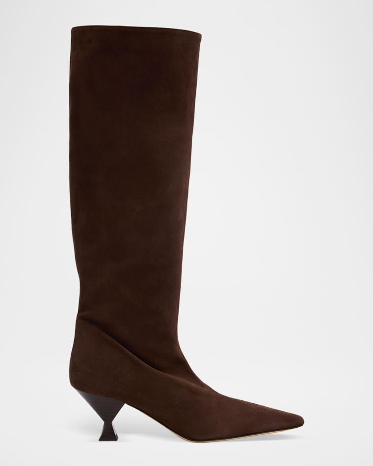 Noa Suede Knee-High Boots by MARIA LUCA