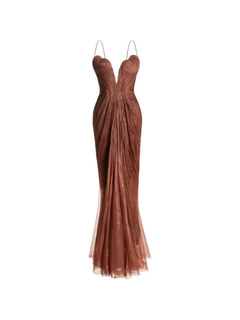 Cecilia V-neck gown maxi dress by MARIA LUCIA HOHAN